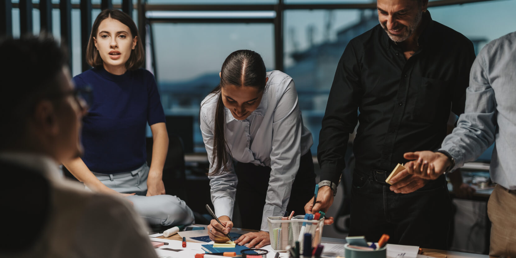 Colleagues working together